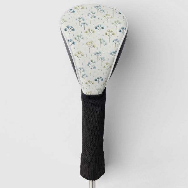 Serene Rain Garden Floral Pattern (9) Golf Head Cover (Front)