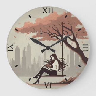 Serene Reader Wall Clock