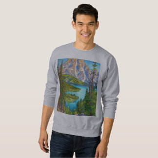 "Serene Reflections: Nature & Lake Painting Tee" Sweatshirt