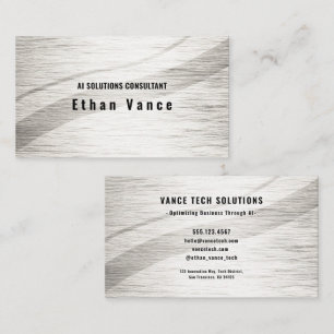 Serene Ripple Silver Business Card