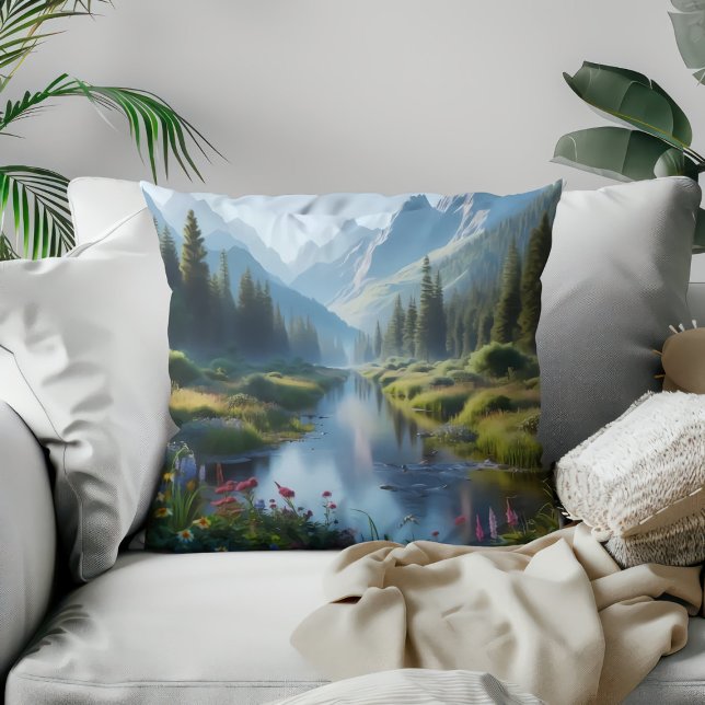Serene River Valley Cushion (Creator Uploaded)