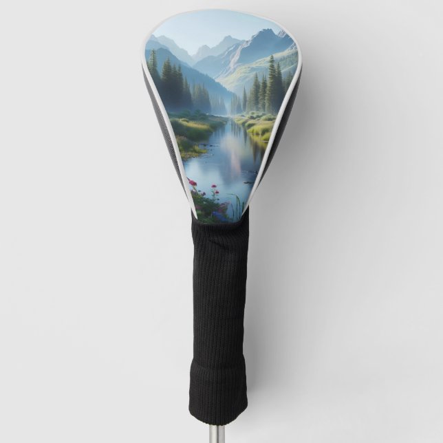 Serene River Valley Golf Head Cover (Front)