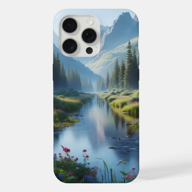 Serene River Valley iPhone Case (Back)
