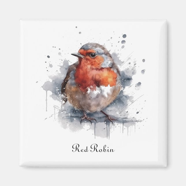 Serene Robin, custom Magnet (Front)