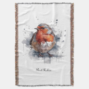 Serene Robin, custom Throw Blanket