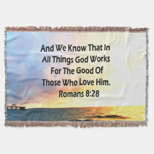 SERENE ROMANS 8:28 SCRIPTURE VERSE THROW BLANKET