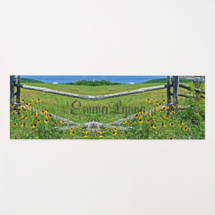 Serene Rustic Blue Ridge Parkway Wildflowers Yoga Mat
