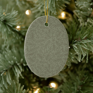 Serene Sage Green | Deep Forest Calm Tone-on-Tone  Ceramic Ornament