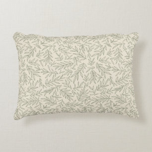 Serene Sage Green Gentle Leaf Whisper Minimalist Decorative Cushion