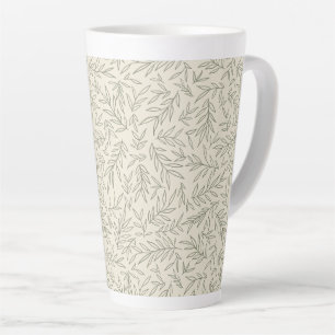 Serene Sage Green Gentle Leaf Whisper Minimalist Latte Mug
