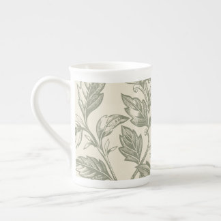 Serene Sage Green | Rustic Vine Charm Cottagecore Bone China Mug