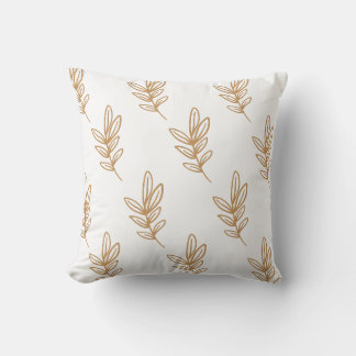 Serene Sage Leaf Organic Botanical Art Cushion