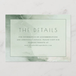 Serene Sage Watercolor Details Enclosure Card