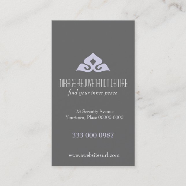Serene Salon Appointment Business Card (Front)