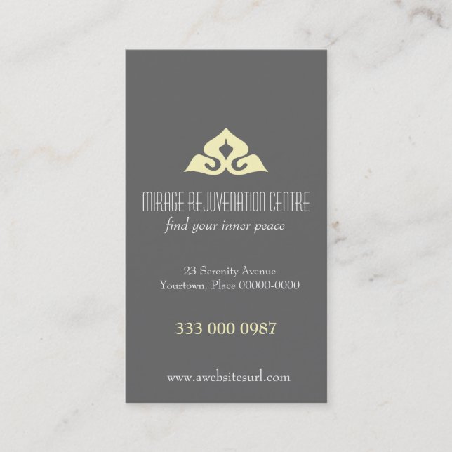 Serene Salon Appointment Business Card (Front)