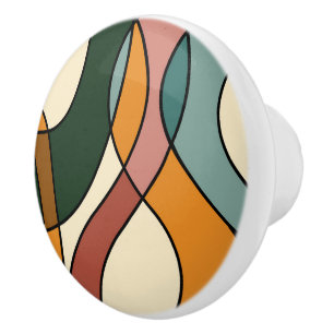 Serene Savanna Gentle Abstract Modern Earthy Ceramic Knob