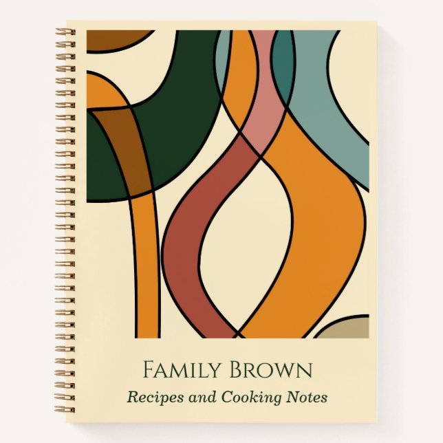 Serene Savanna Gentle Abstract Recipes and Cooking Notebook (Front)