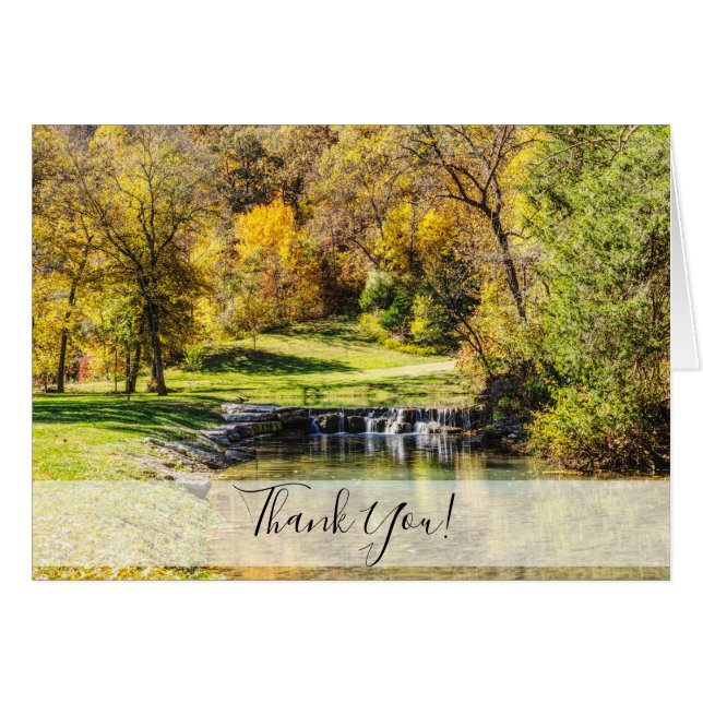 Serene Scene Dogwood Canyon Thank You Card (Front Horizontal)