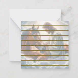Serene Scene of Compassion with Jesus and Horse  Card