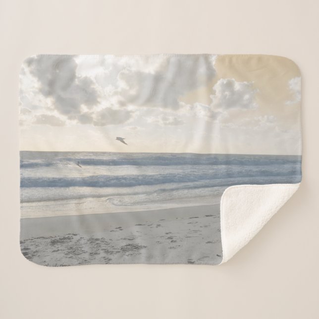 Serene Sea Sherpa Blanket (Front (Horizontal))