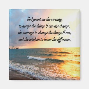 SERENE SERENITY PRAYER SUNRISE PHOTO DESIGN MAGNET