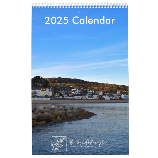 Serene Shores 2025 Calendar one-page medium (Cover)
