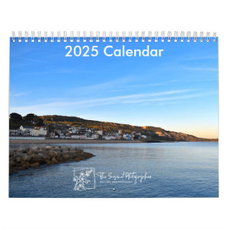 Serene Shores 2025 Calendar two-page medium