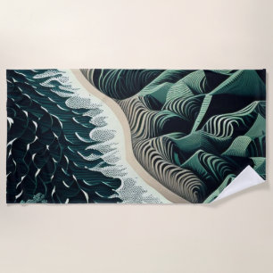 Serene Shores Beach Towel