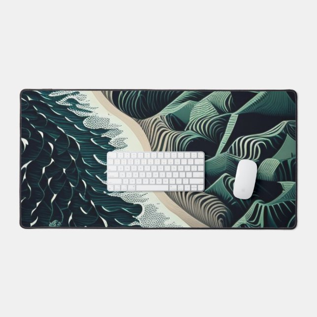 Serene Shores Desk Mat (Keyboard & Mouse)