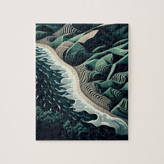 Serene Shores Jigsaw Puzzle (Vertical)