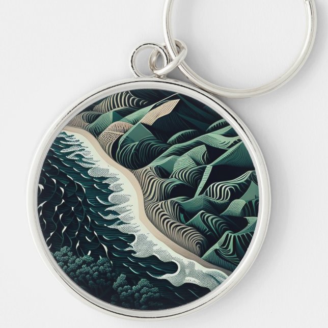 Serene Shores Key Ring (Front)