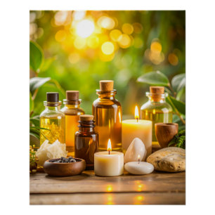Serene Spa Essential Oils & Candles Wall Art