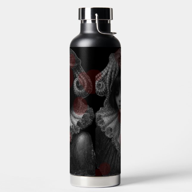 Serene Squid Unique Oceanic Trance  Water Bottle (Left)