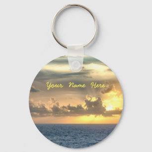 Serene Sunrise Personalised Key Ring