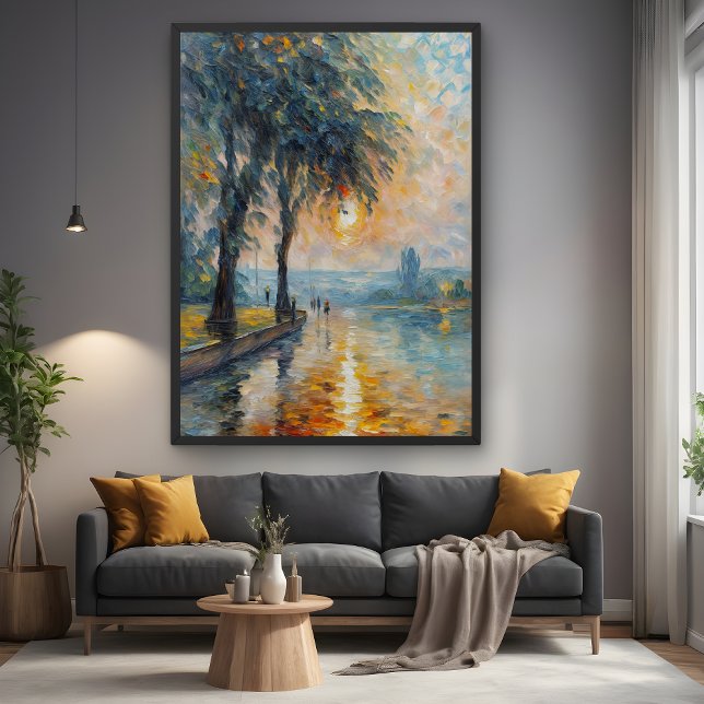 Serene Sunset by Water Impressionist Landscape Art Poster (Creator Uploaded)