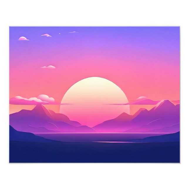 Serene Sunset Dreamscape Photo Print (Front)