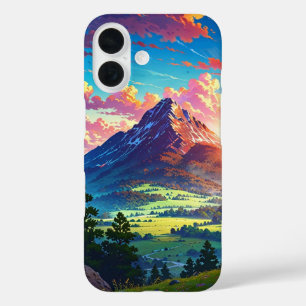 Serene Sunset Mountains iPhone 16 Case
