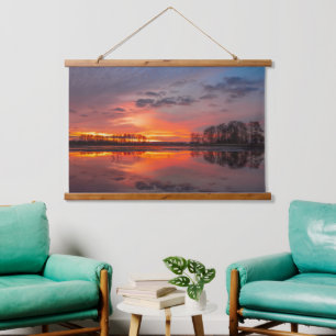 Serene Sunset Reflection Wall Art