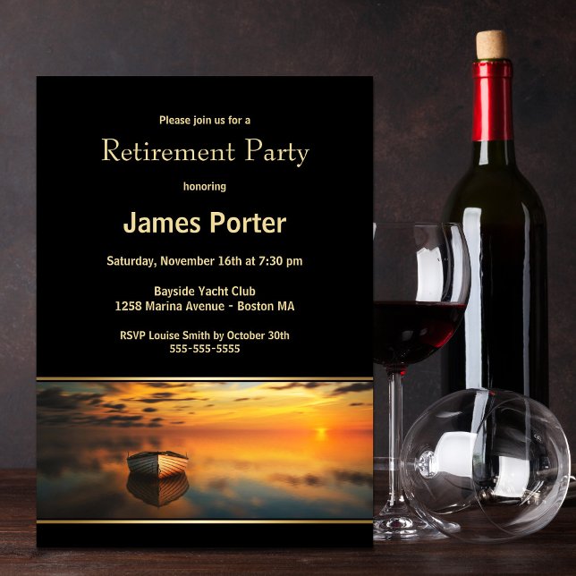 Serene Sunset Retirement Party Invitation (Creator Uploaded)