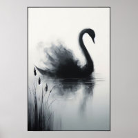 Serene Swan In Still Waters