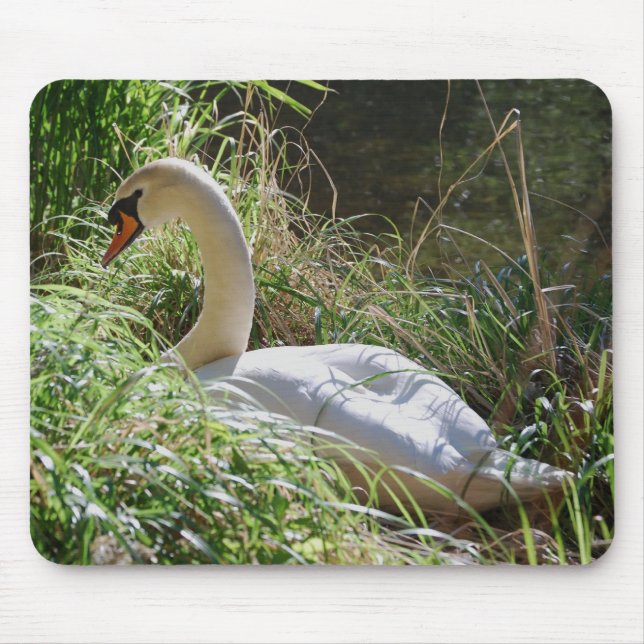 Serene Swan Mousepad (Front)