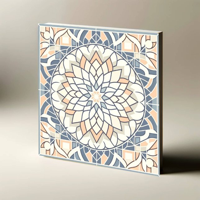 Serene Symmetry: Pastel Harmony Ceramic Tile (Creator Uploaded)