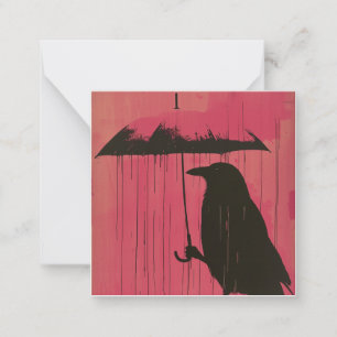 Serene Symphonies: Raindrops & Crows Card