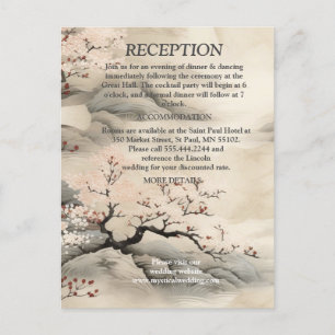 Serene Tranquillity Ikebana Japanese theme Announcement Postcard