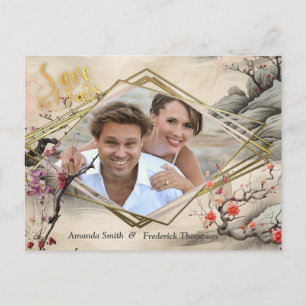 Serene Tranquillity Ikebana Japanese theme Announcement Postcard
