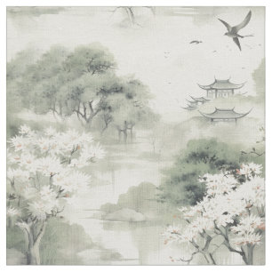 Serene Tranquillity Japanese theme Fabric