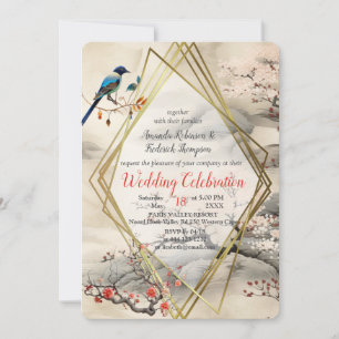 Serene Tranquillity Japanese theme Invitation