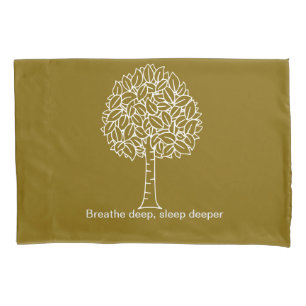Serene Tree Pillow – 'Breathe Deep, Sleep Deeper Pillowcase