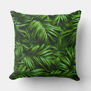 Serene Tropical Leaf Background Cushion