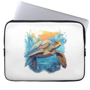 Serene Underwater Turtle Laptop Sleeve